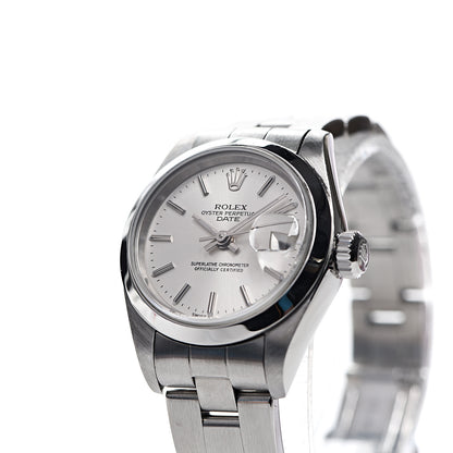 Rolex Stainless Steel 26mm Oyster Perpetual Date Watch Silver 79160 7 of 7