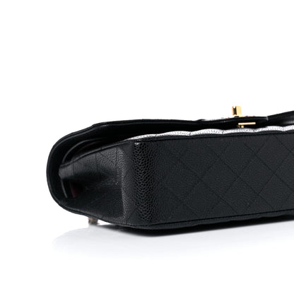 Chanel Caviar Quilted Medium Double Flap Black 8 of 10
