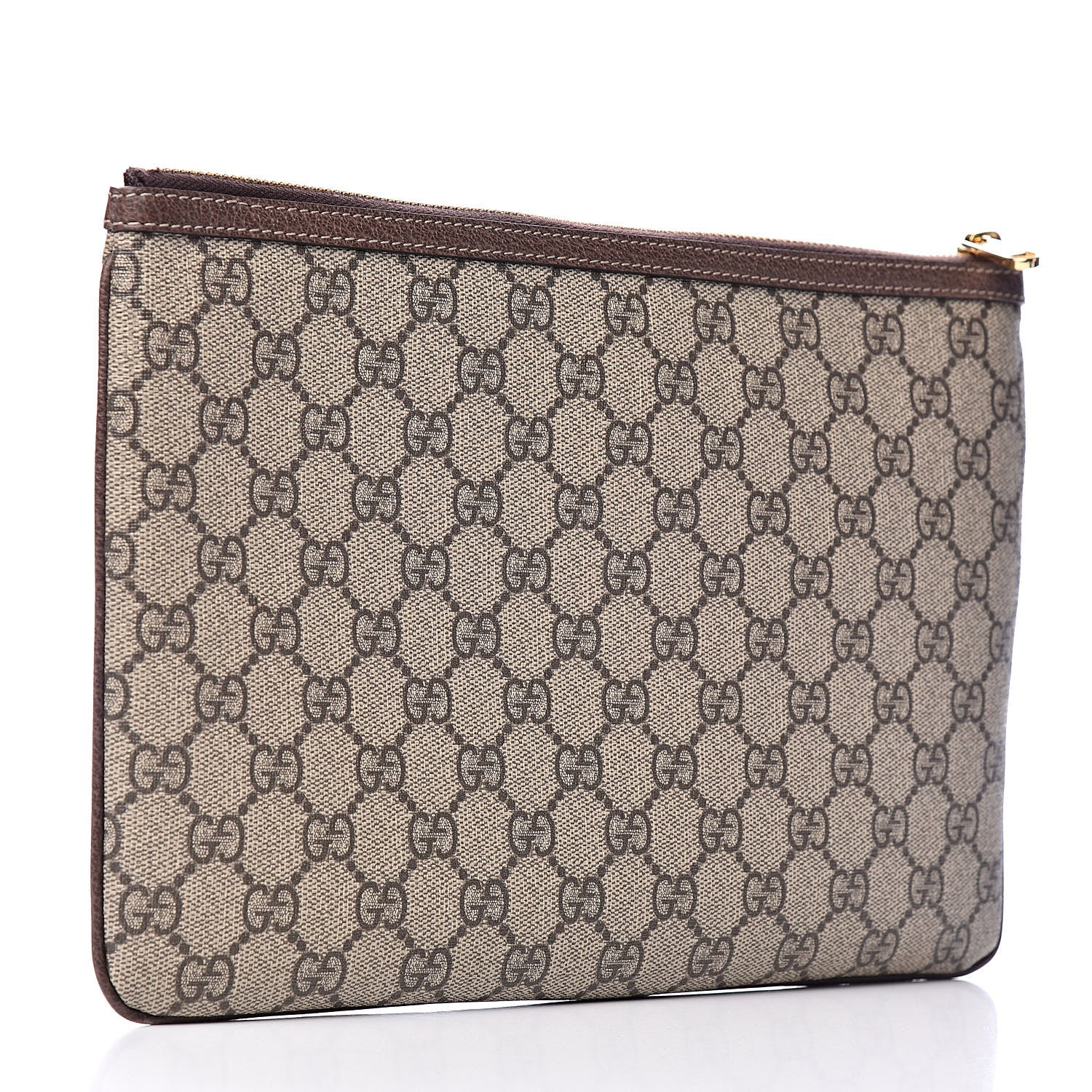 Gucci GG Supreme Monogram Large Ophidia Pouch Clutch Brown 3 of 7