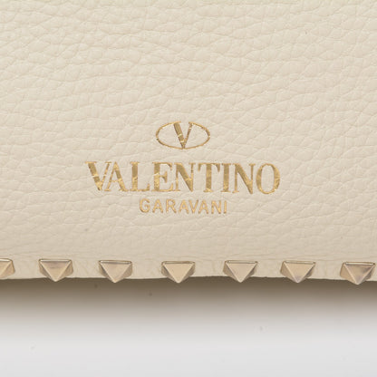 Valentino Garavani Pebbled Calfskin Medium Rockstud Tote Light Ivory 7 of 8