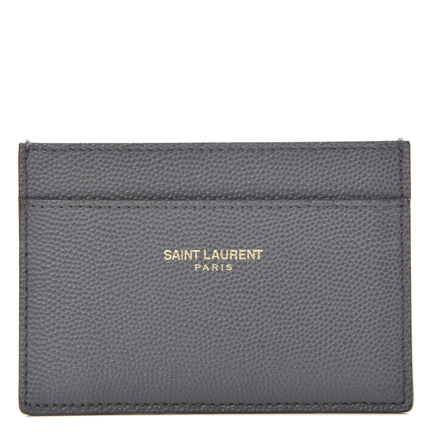 Saint Laurent Grain De Poudre Card Case Earth 1 of 8