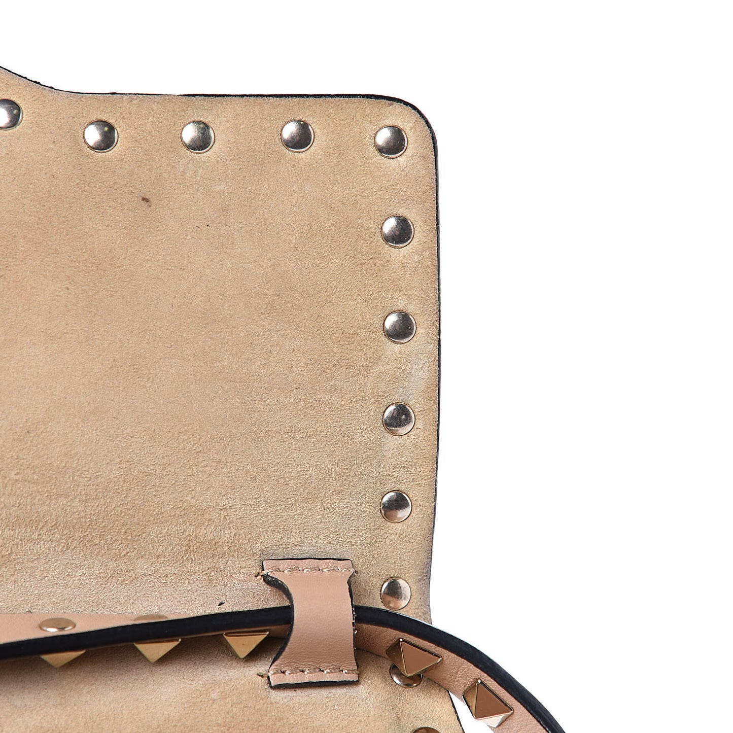 Calfskin Butterfly Embroidered Medium Rockstud Flip Lock Crossbody Bag Skin Sorbet