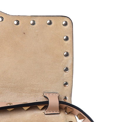 Valentino Garavani Calfskin Butterfly Embroidered Medium Rockstud Flip Lock Crossbody Bag Skin Sorbet 12 of 14