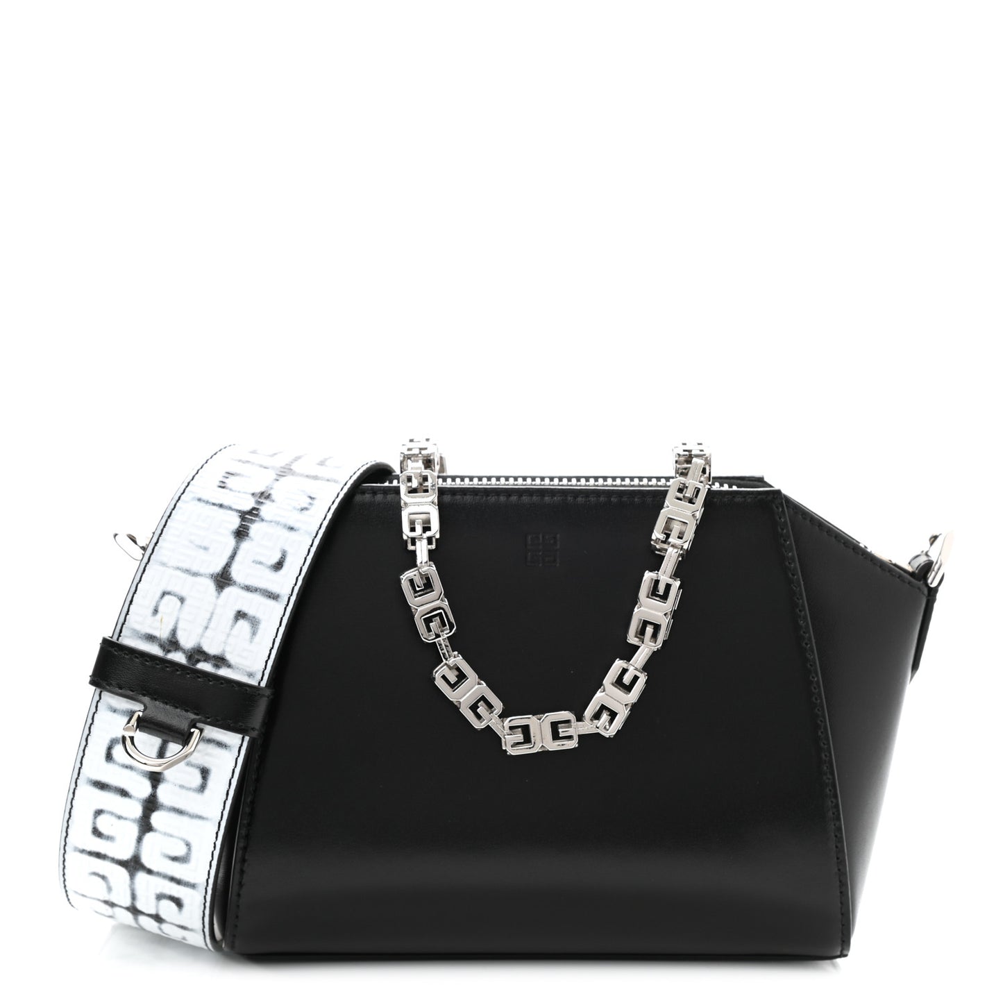 X CHITO Box Calfskin 4G Printed XS Graffiti Antigona Black White