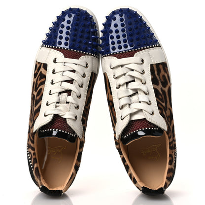Christian Louboutin Calfskin Patent Spikes Mens Loubikick Flat Sneakers 45 Multi 2 of 10