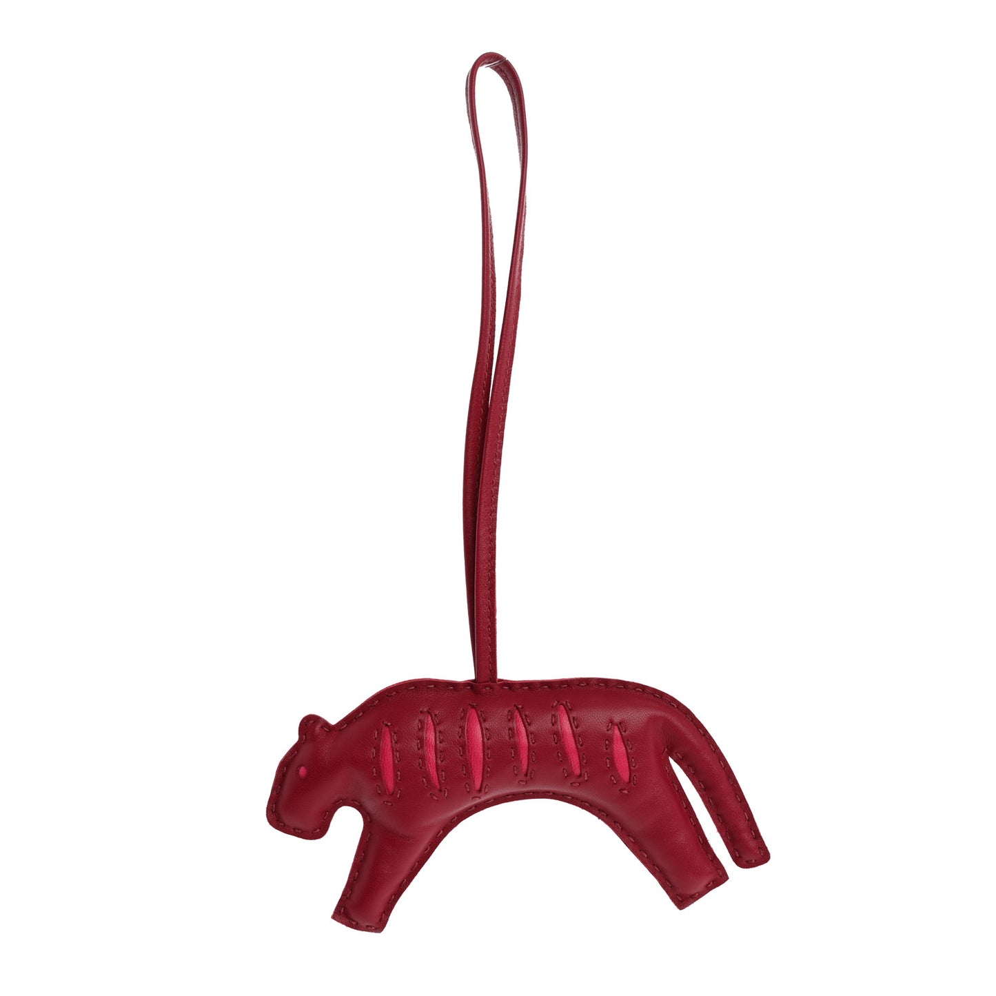 Milo Lambskin Rooroo Bag Charm Rouge H Rose Ete