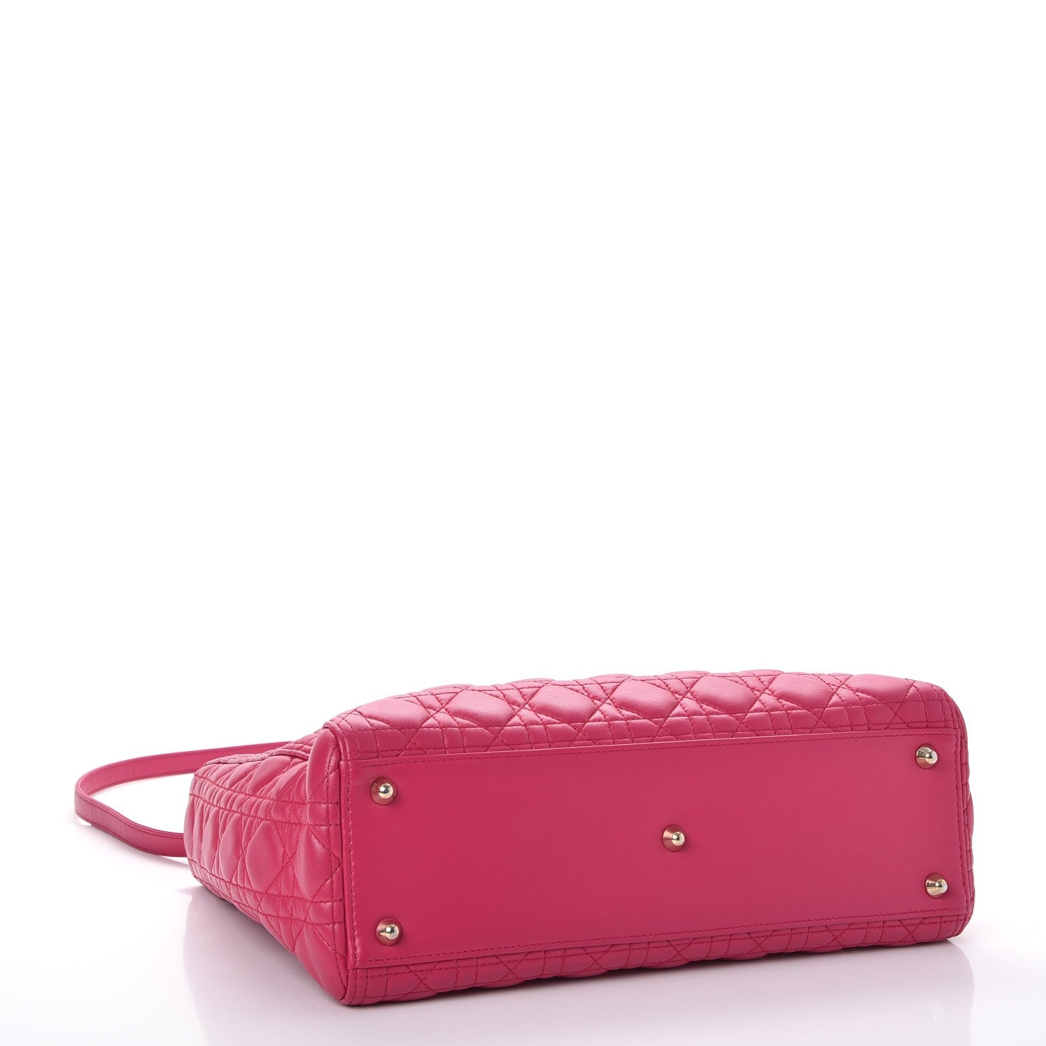 Christian Dior Lambskin Cannage Large Lady Dior Fuchsia 5 of 10