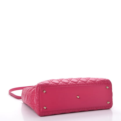 Christian Dior Lambskin Cannage Large Lady Dior Fuchsia 5 of 10