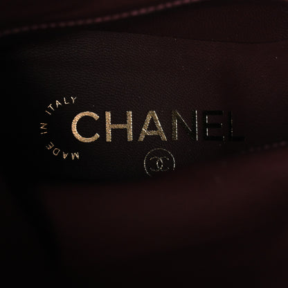 Chanel Crumpled Calfskin Cap Toe Chain Boots 37.5 Burgundy 6 of 7