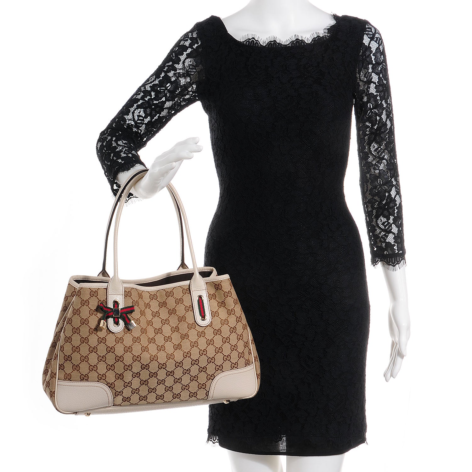 Gucci Monogram Medium Princy Tote Off White 2 of 9