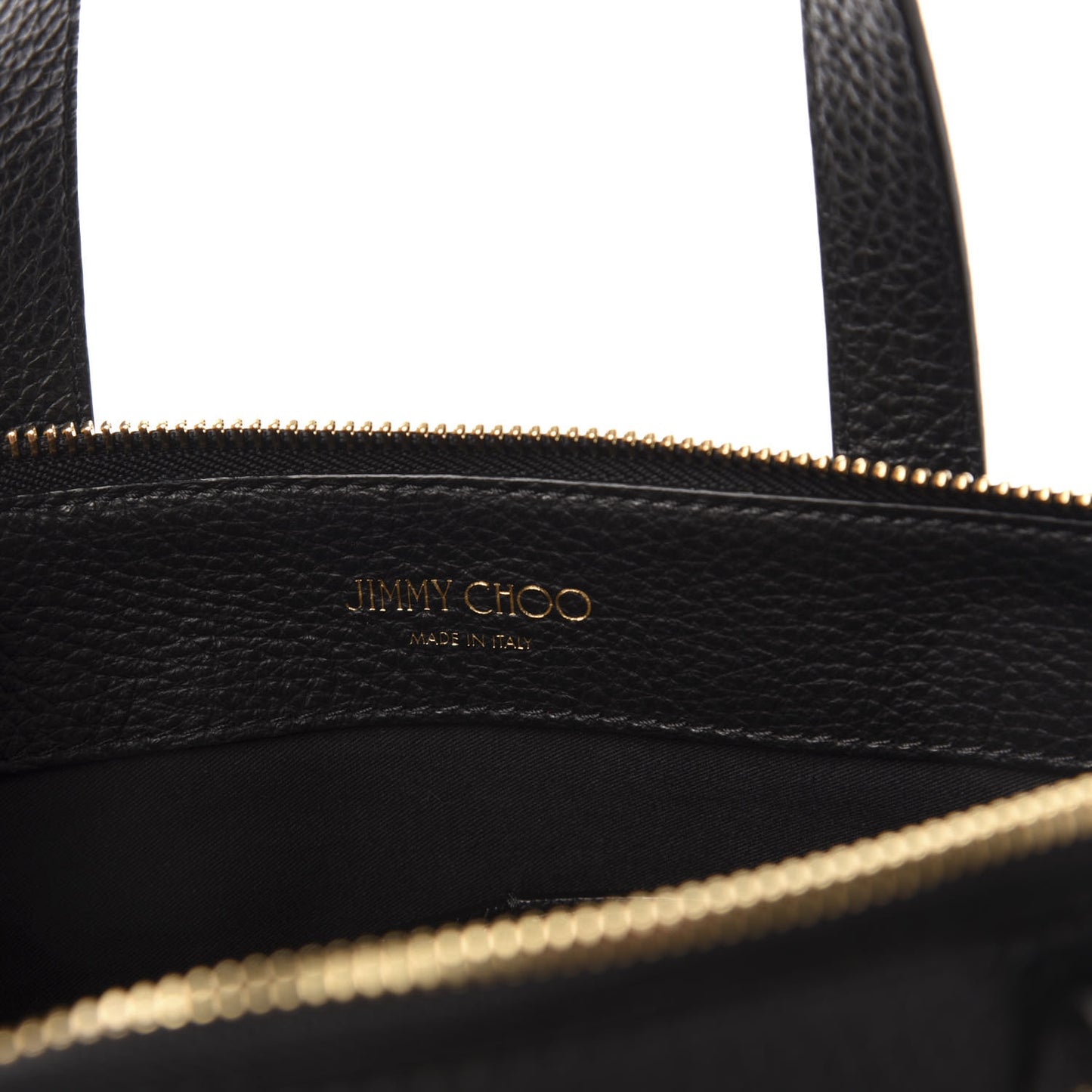 Grainy Calfskin Star Studded Bria Tote Black