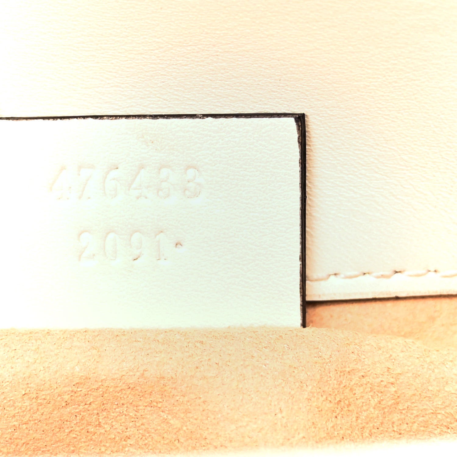 Gucci Calfskin Matelasse Super Mini GG Marmont Shoulder Bag White 7 of 10