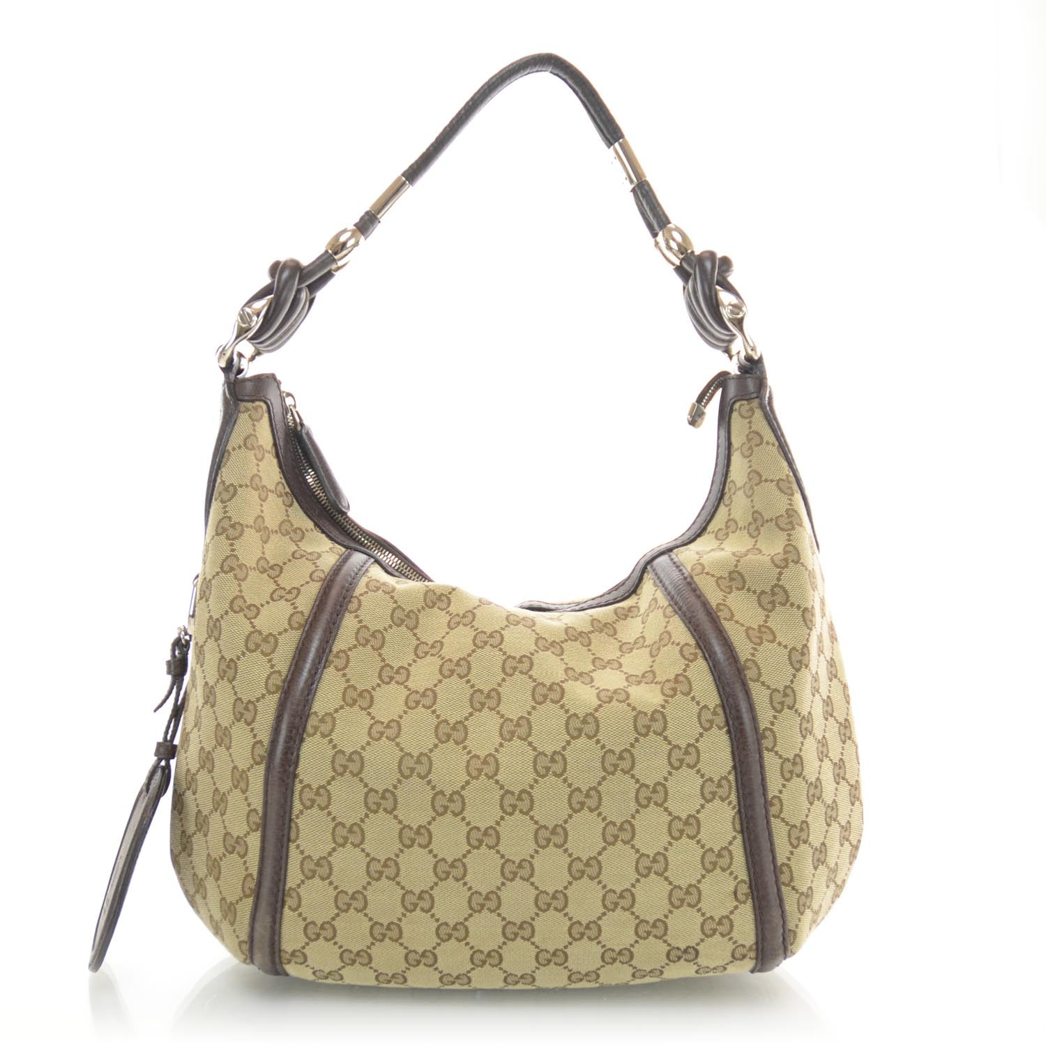 Gucci Monogram Techno Horsebit Medium Hobo Brown 1 of 8