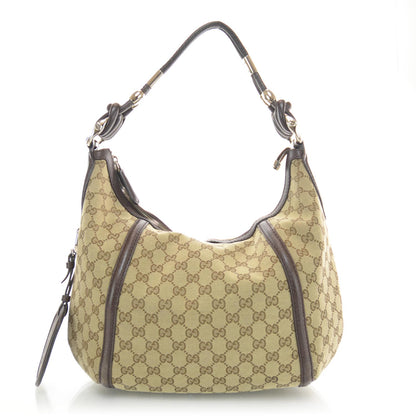 Gucci Monogram Techno Horsebit Medium Hobo Brown 1 of 8