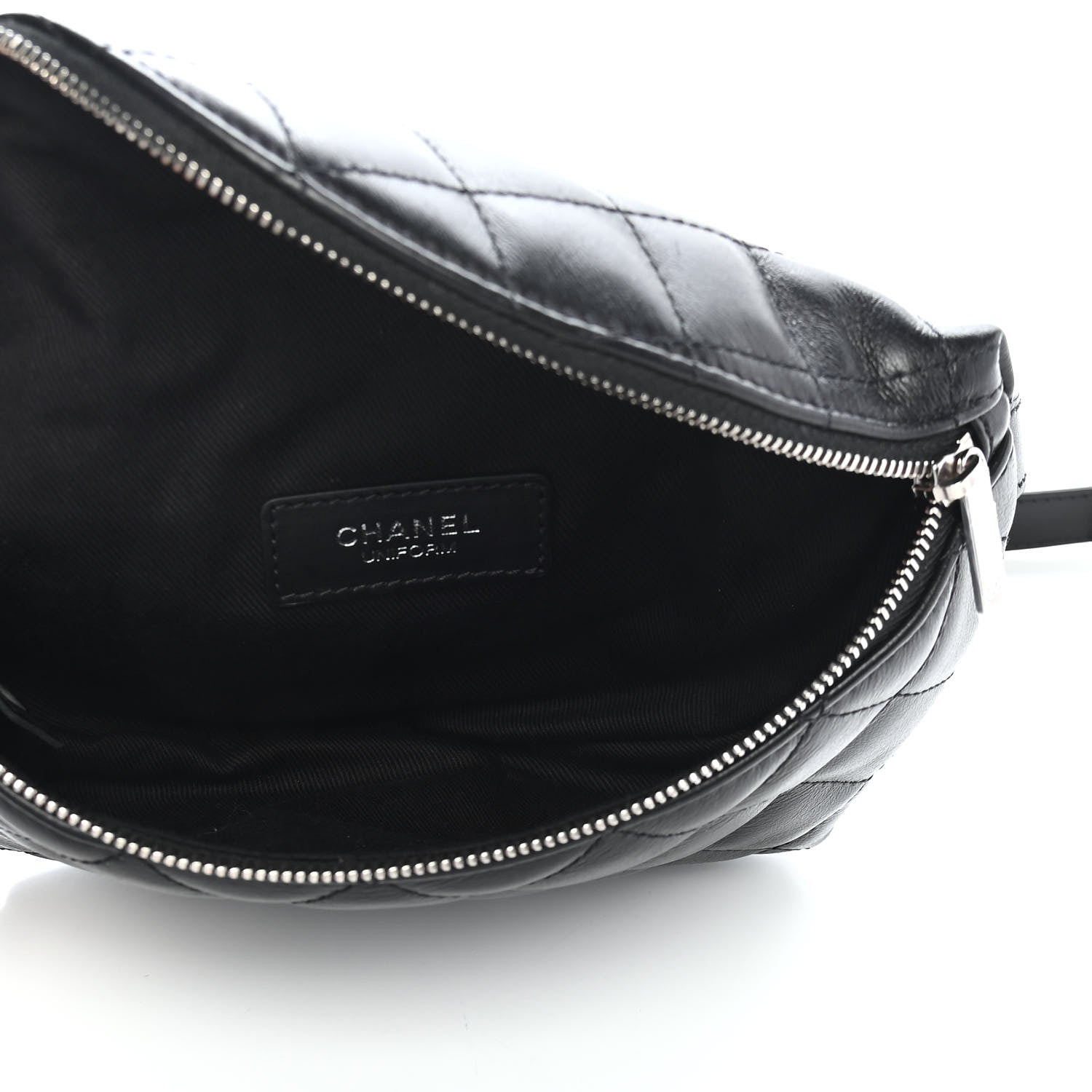 Chanel Calfskin Quilted Waist Belt Bag Black 5 of 9