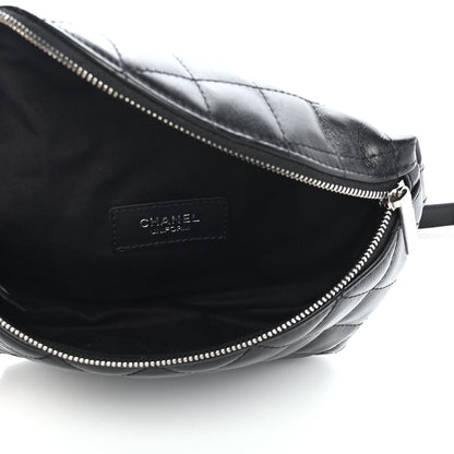 Chanel Calfskin Quilted Waist Belt Bag Black 5 of 9