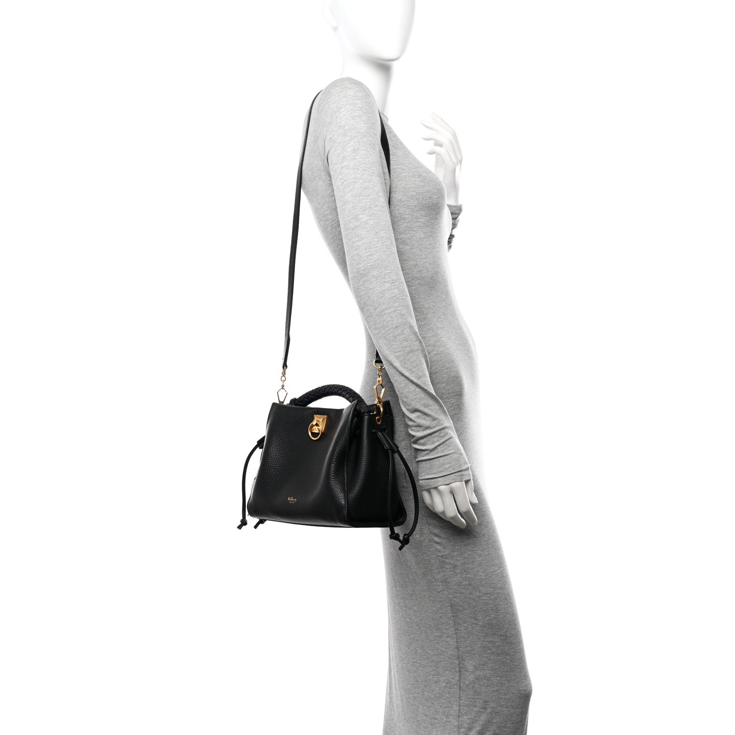Mulberry Heavy Grain Small Iris Tote Black 3 of 11