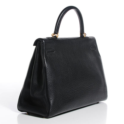Hermes Fjord Kelly Retourne 35 Black 3 of 26