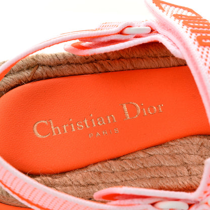 Christian Dior Technical Knit Jute Dioract 10mm Sandals 39 White Orange 7 of 8