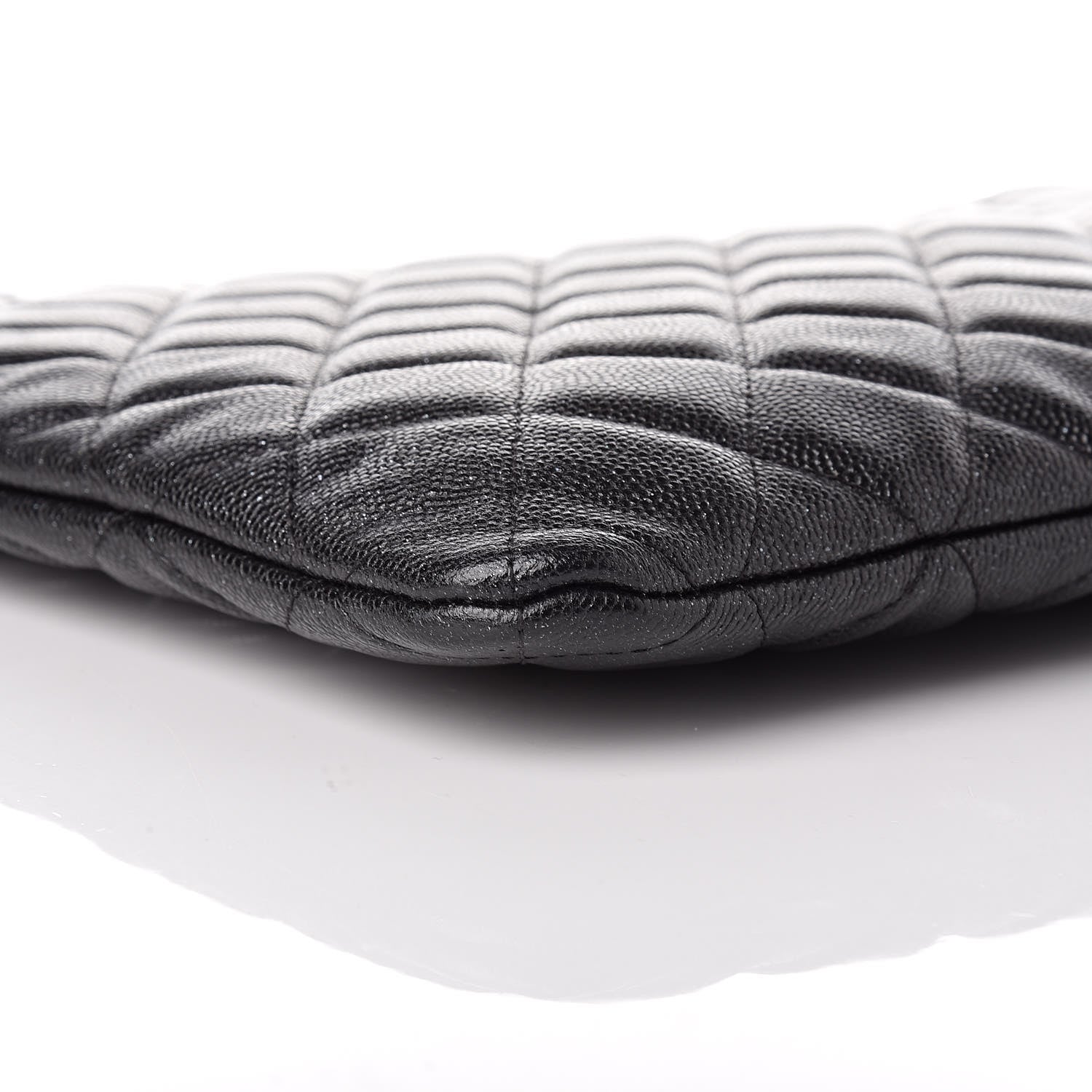 Chanel Iridescent Caviar Quilted Large Cosmetic Case Black 5 of 9