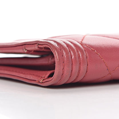 Chanel Lambskin Quilted Boy Yen Wallet Pink 9 of 14