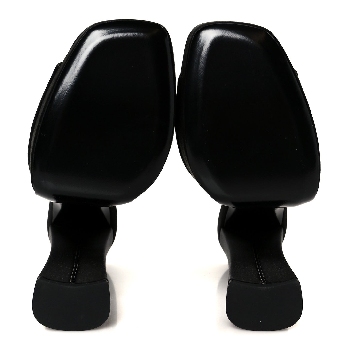 Crepe Satin Boogie 110 Mule Sandals 37 Black