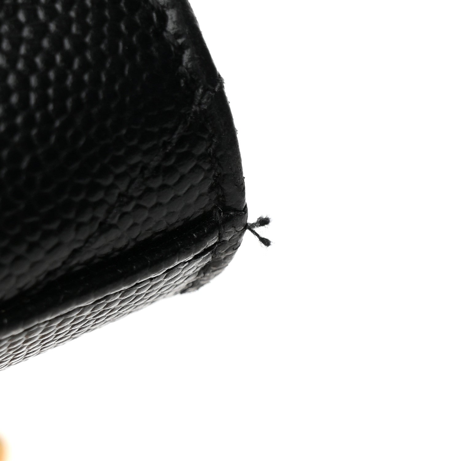 Saint Laurent Grain De Poudre Matelasse Chevron Monogram Chain Wallet Black 12 of 14