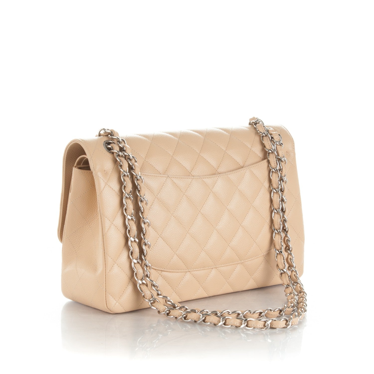 Chanel Caviar Quilted Jumbo Double Flap Beige Clair 4 of 8