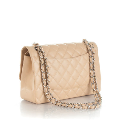 Chanel Caviar Quilted Jumbo Double Flap Beige Clair 4 of 8
