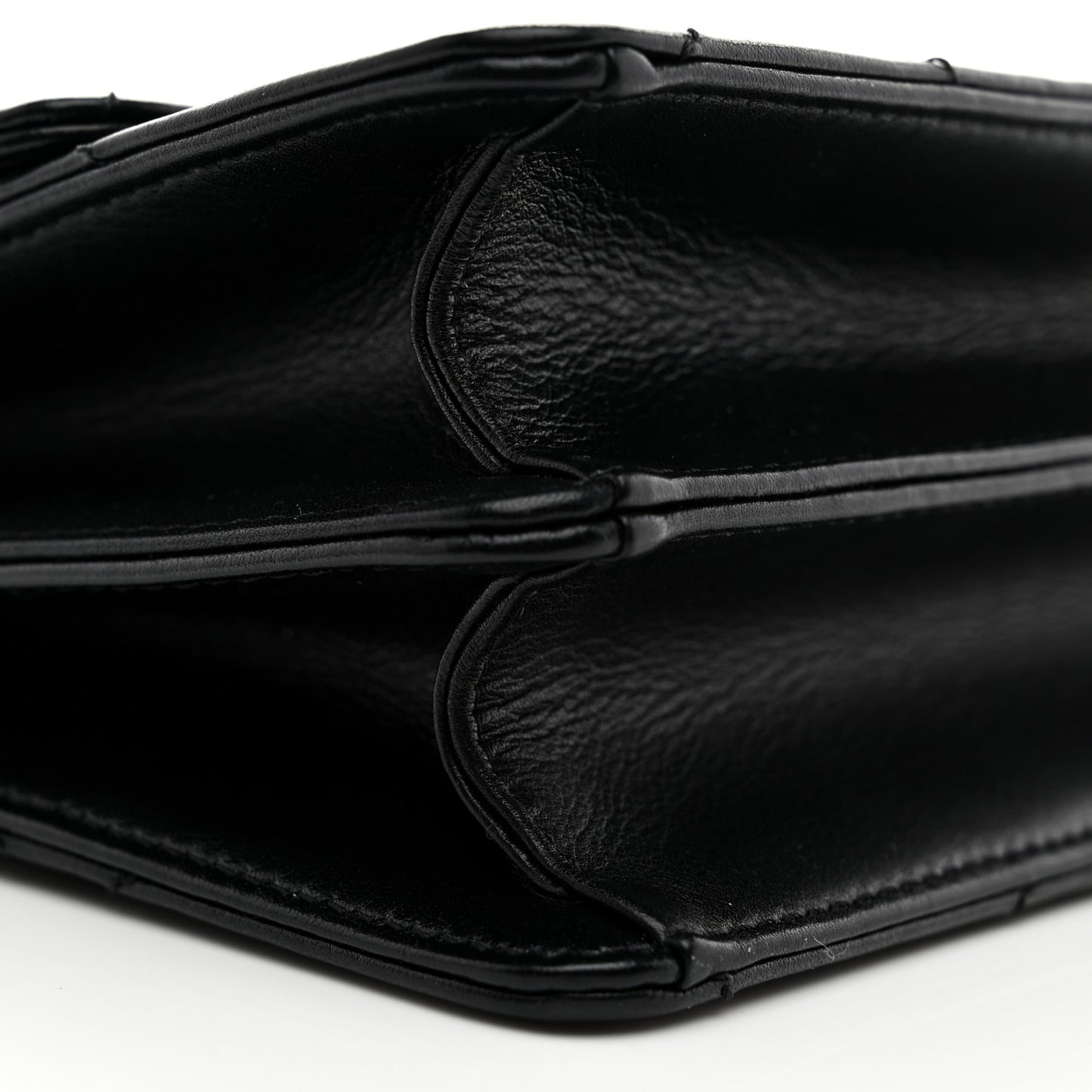 Calfskin Strass Quilted Mini Flap Black