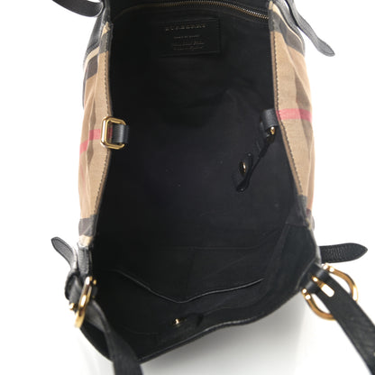 Burberry Grainy Calfskin House Check Small Canterbury Black 5 of 18