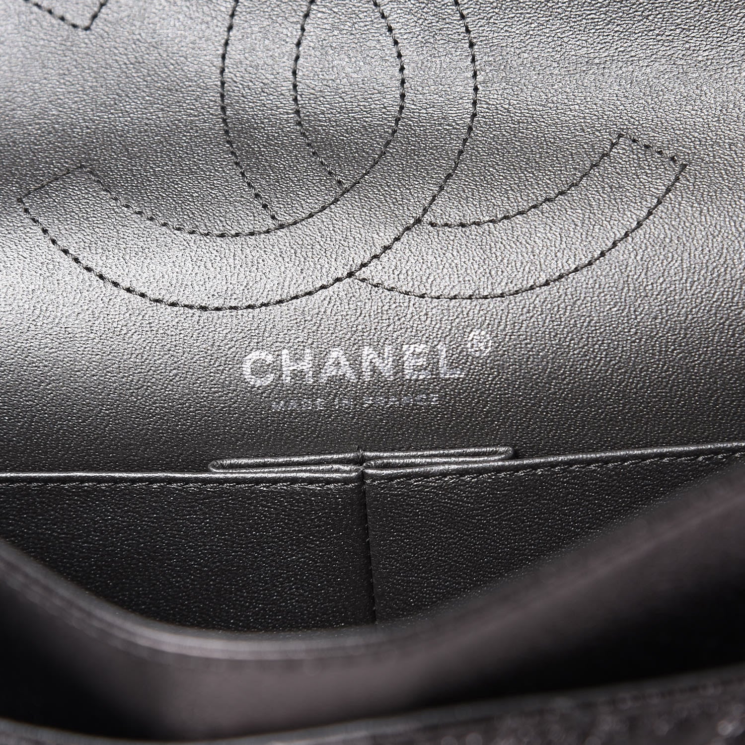 Chanel Metallic Calfskin Quilted 2.55 Reissue 226 Flap Charcoal 6 of 12