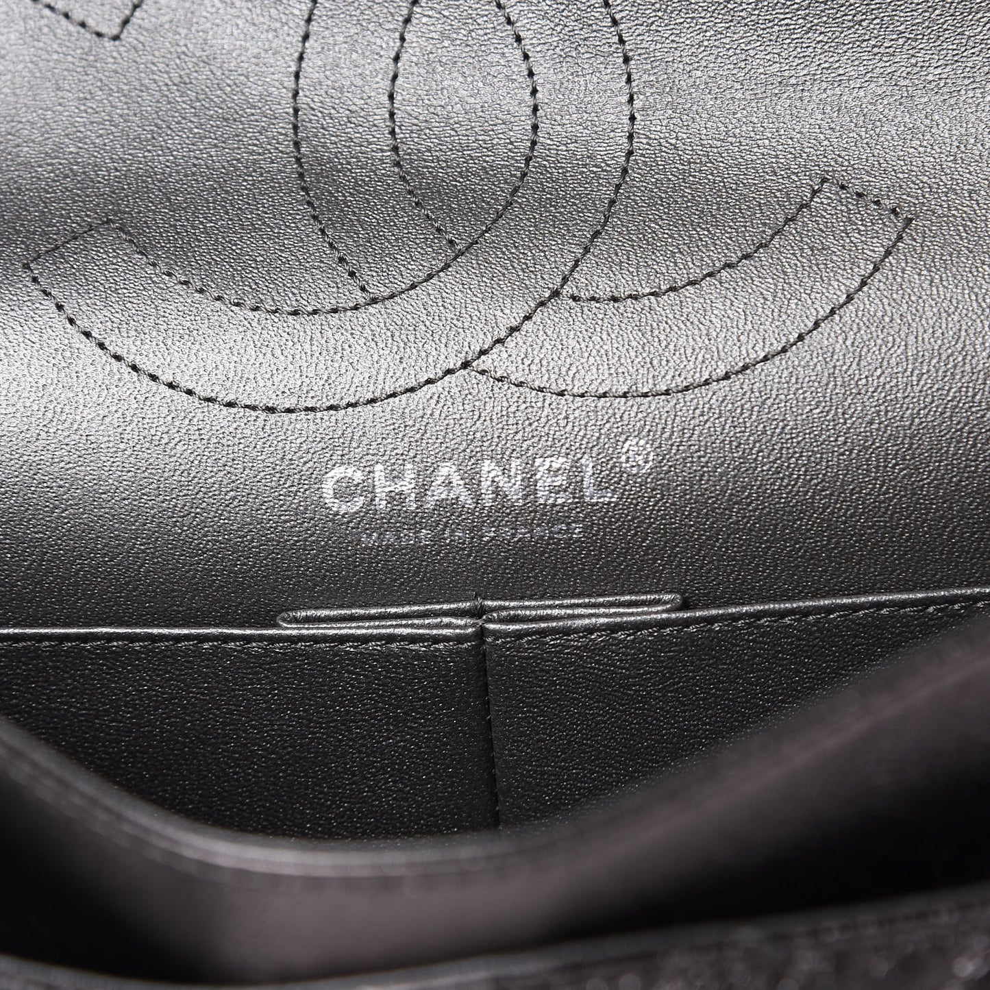 Metallic Calfskin Quilted 2.55 Reissue 226 Flap Charcoal