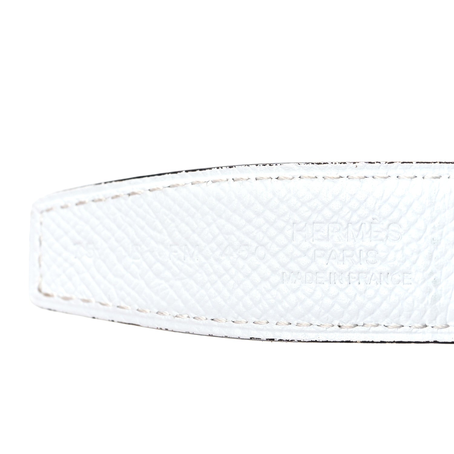 Hermes Epsom Swift 24mm Mini Constance H Belt 75 30 White Etoupe 3 of 5