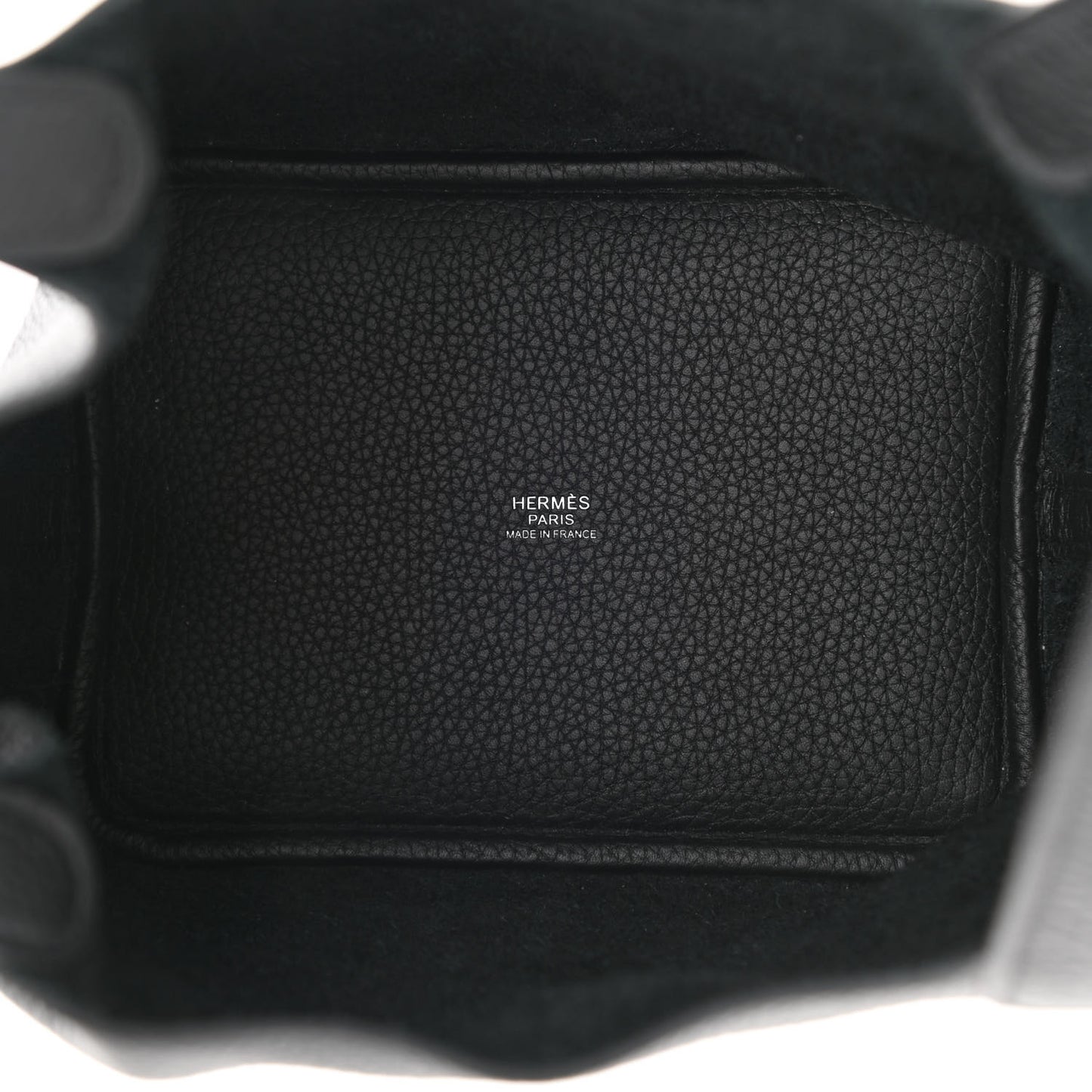 Taurillon Clemence Monochrome Picotin Lock 18 PM Black