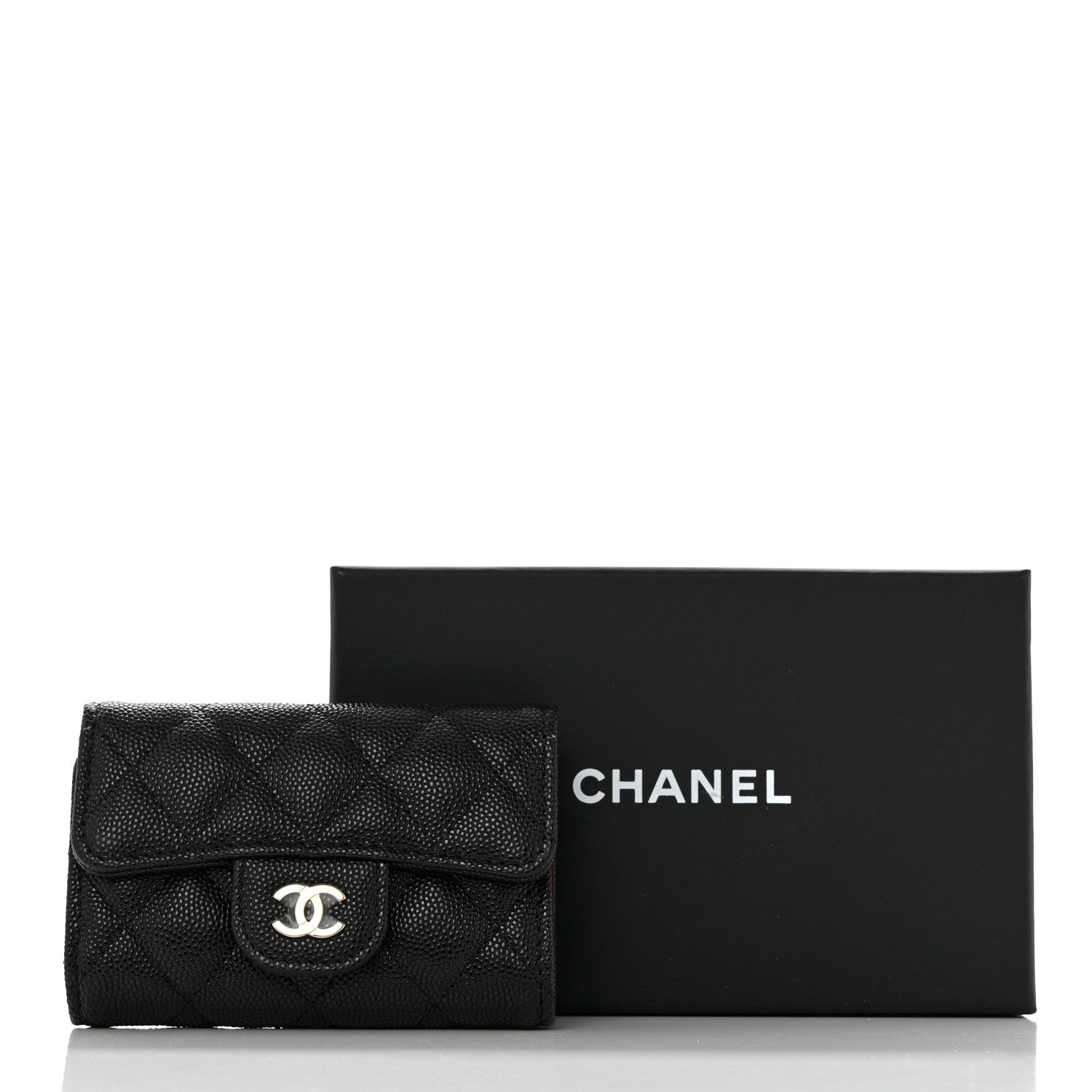 Chanel Caviar Quilted Classic 4 Key Holder Wallet Black 9 of 9