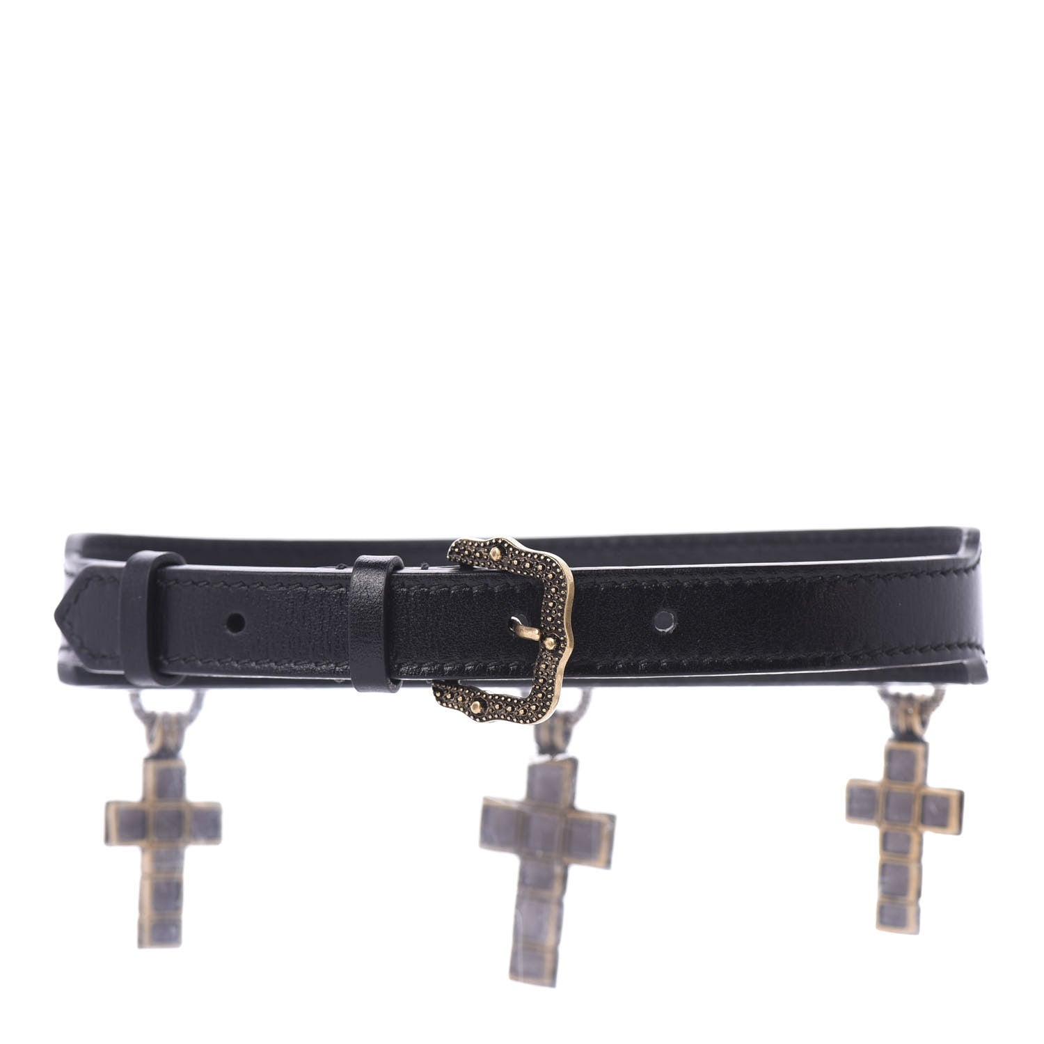 Gucci Calfskin Cross Choker Black 5 of 8