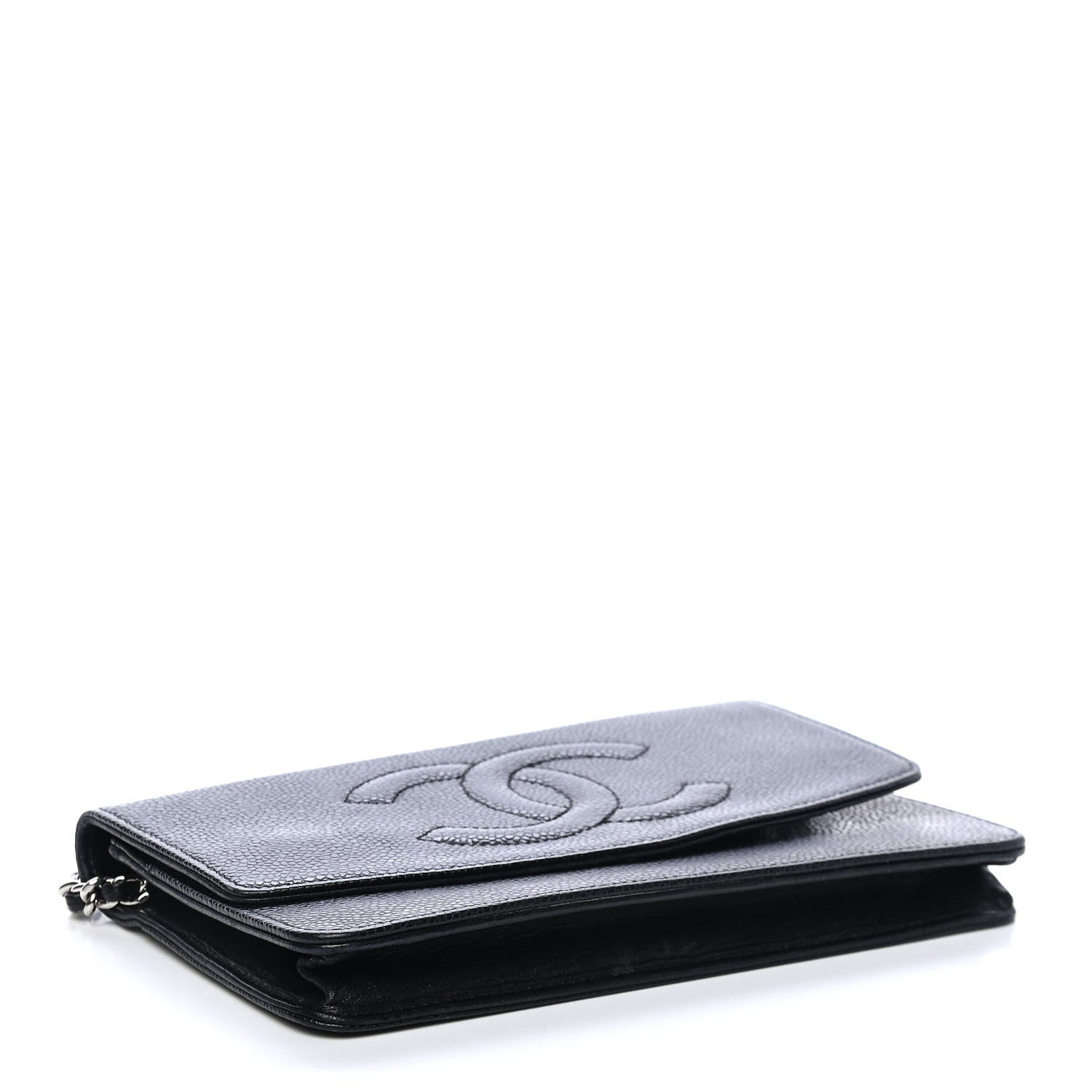 Chanel Caviar Timeless CC Wallet On Chain WOC Black 4 of 10