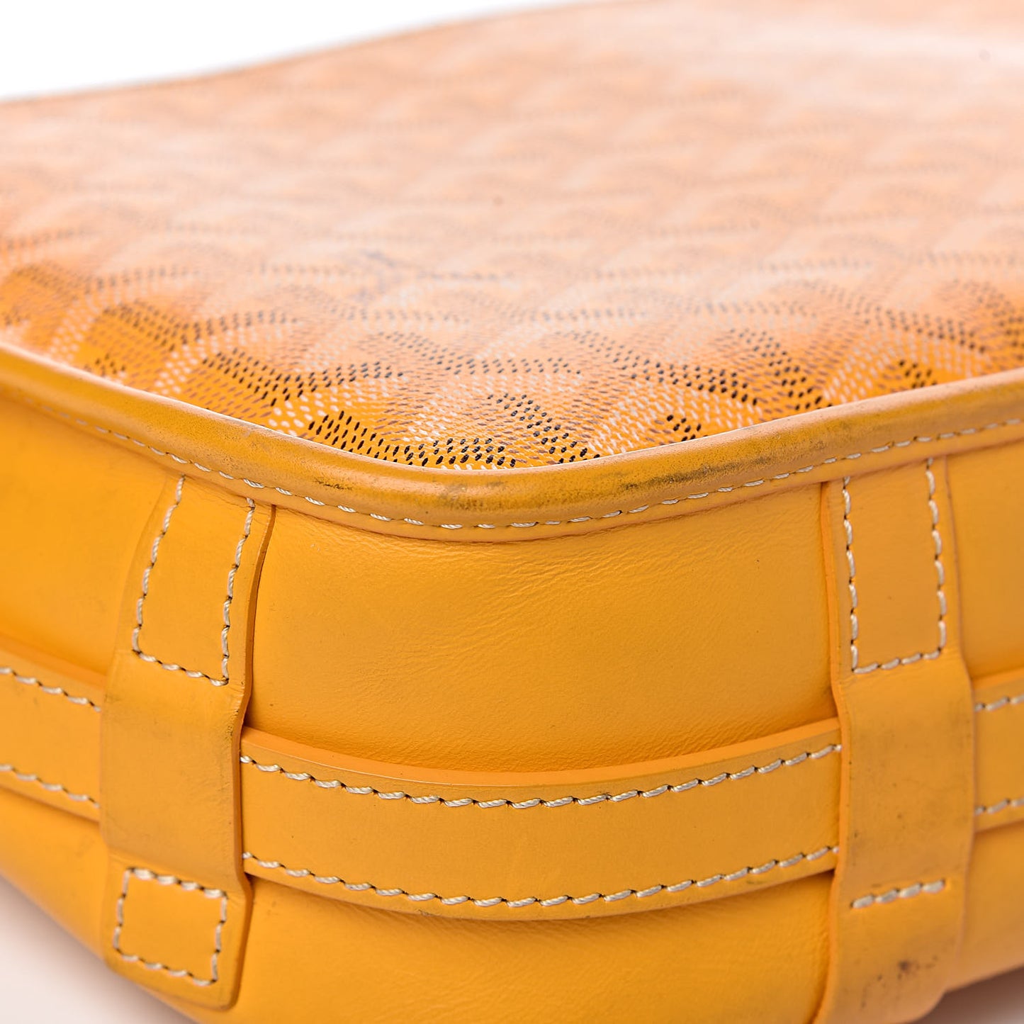 Goyardine Belvedere MM Messenger Bag Yellow