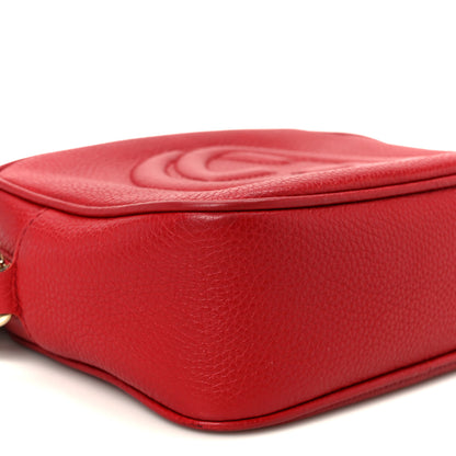 Gucci Pebbled Calfskin Small Soho Disco Bag Tabasco Red 10 of 11
