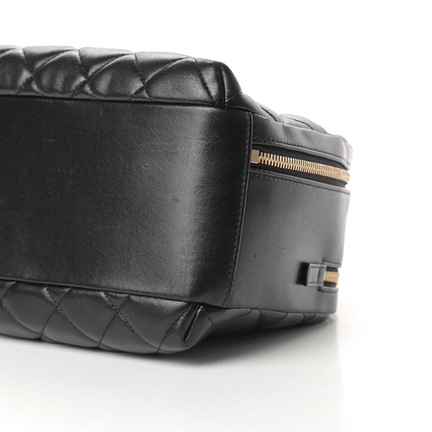 Lambskin Quilted Medium Trendy CC Bowling Bag Black