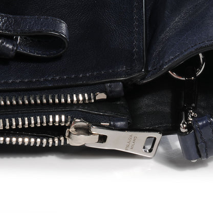 Prada Glace Calf Twin Pocket Tote Baltico 7 of 11