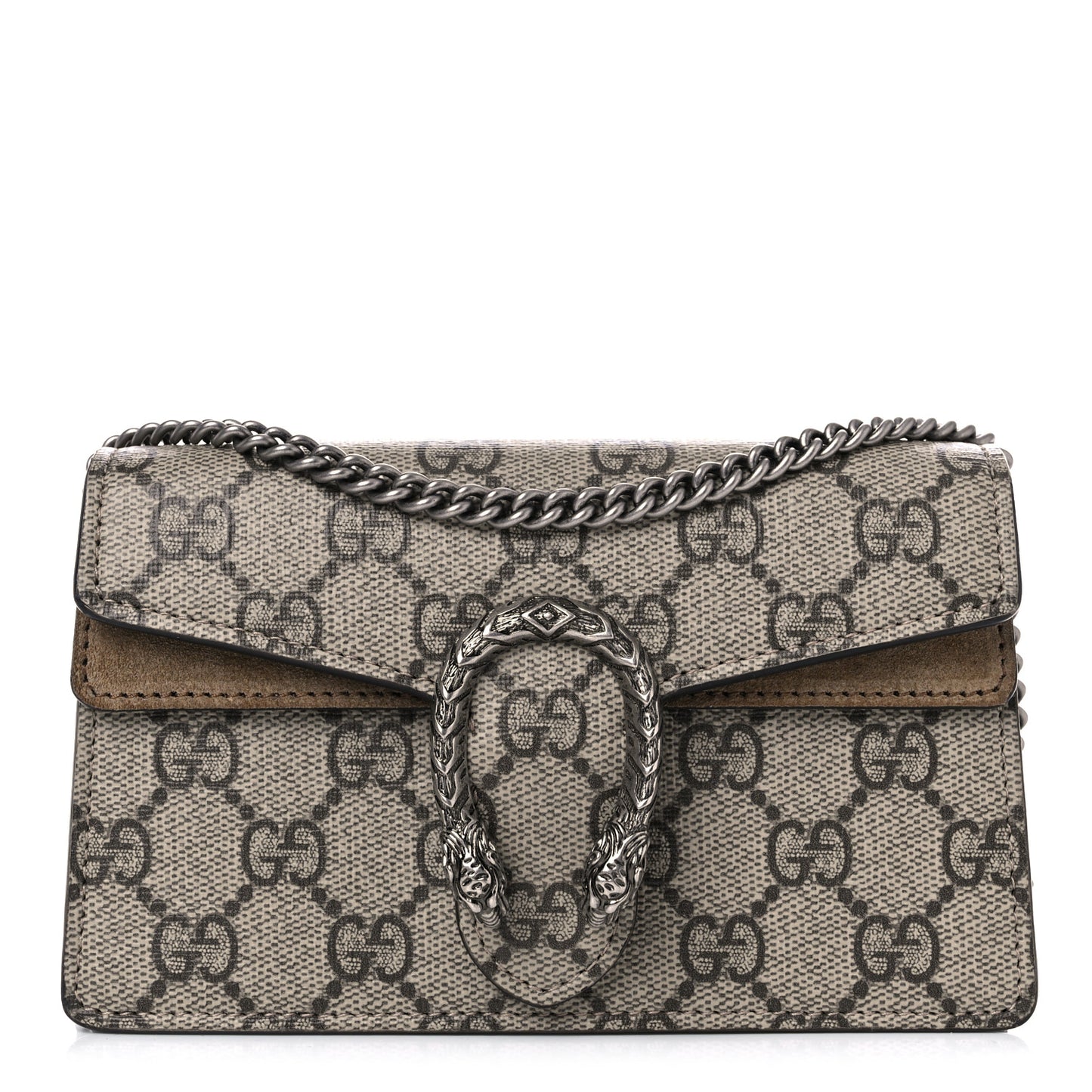 GG Supreme Monogram Super Mini Dionysus Shoulder Bag Taupe
