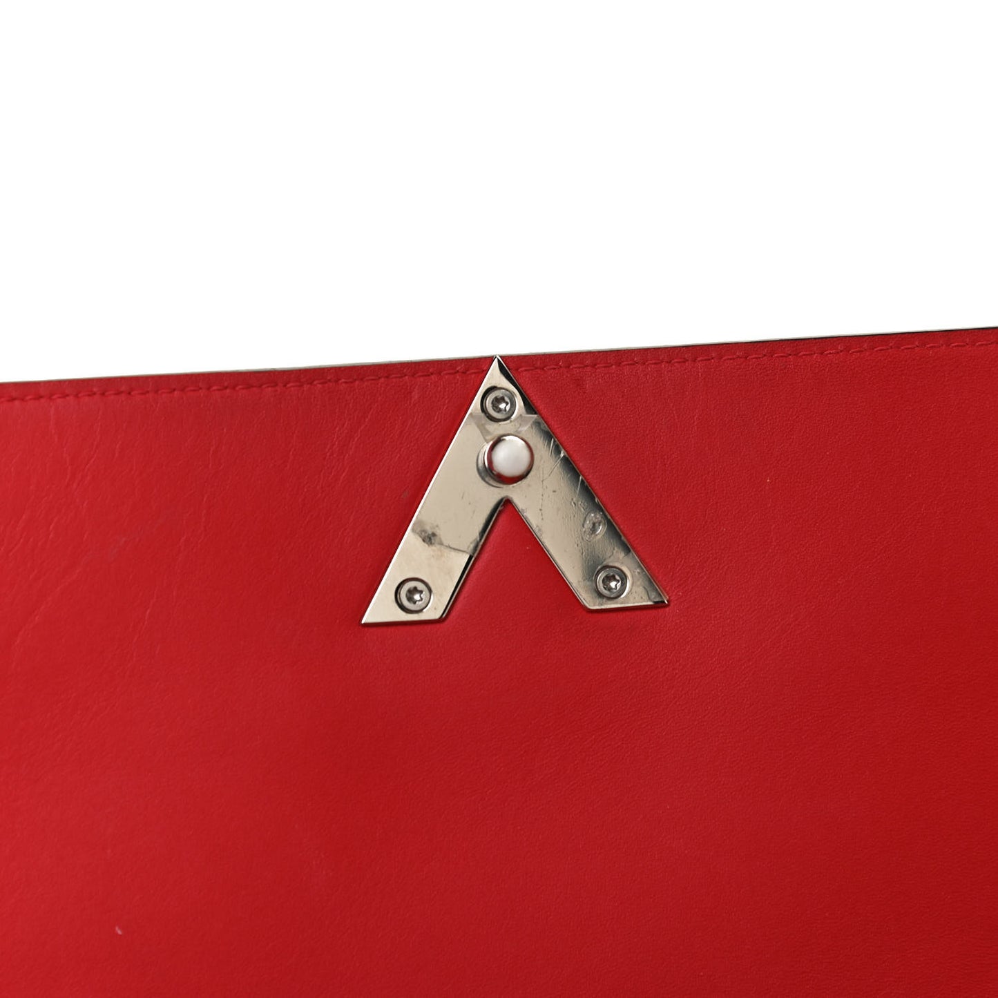 Monogram Cuir Plume Ecume Very Chain Bag Rubis Red