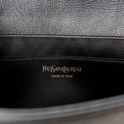 Saint Laurent Calfskin Monogram Large Belle De Jour Clutch Black 6 of 7