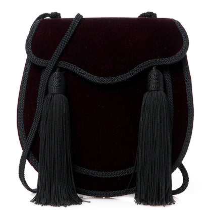Saint Laurent Velvet Opium 2 Crossbody Bag Bordeaux Black 1 of 10