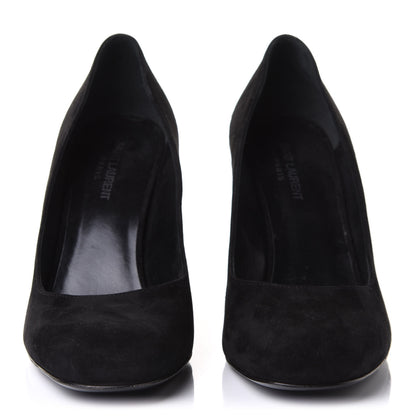 Saint Laurent Kid Scamosciato Babies 90 Pumps 40.5 Black 2 of 9