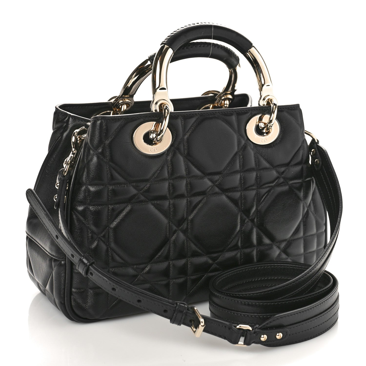 Christian Dior Calfskin Cannage Small The Lady 95.22 Black 3 of 9