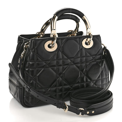 Christian Dior Calfskin Cannage Small The Lady 95.22 Black 3 of 9
