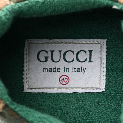 Gucci GG Supreme Monogram Mix Monogram Womens Rhyton Sneakers 40 Bordeaux Beige Ebony 7 of 10